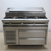 Jade 48" 4-Burner Gas Cook Top w/ Refrigerated Drawers and Covered Top Cooler