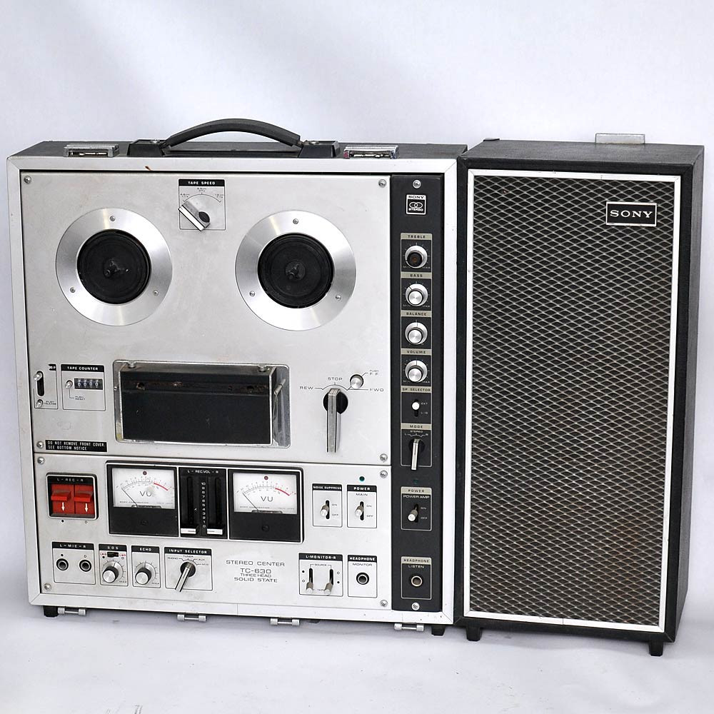 Sony TC-630 Tapecorder Reel-to-Reel Tape Deck with 1 Speaker