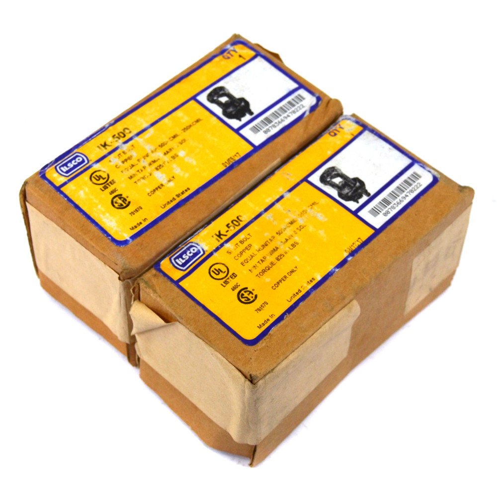 Ilsco IK500 Copper Split Bolt Conductor Range for Equal Main & Tap (2)