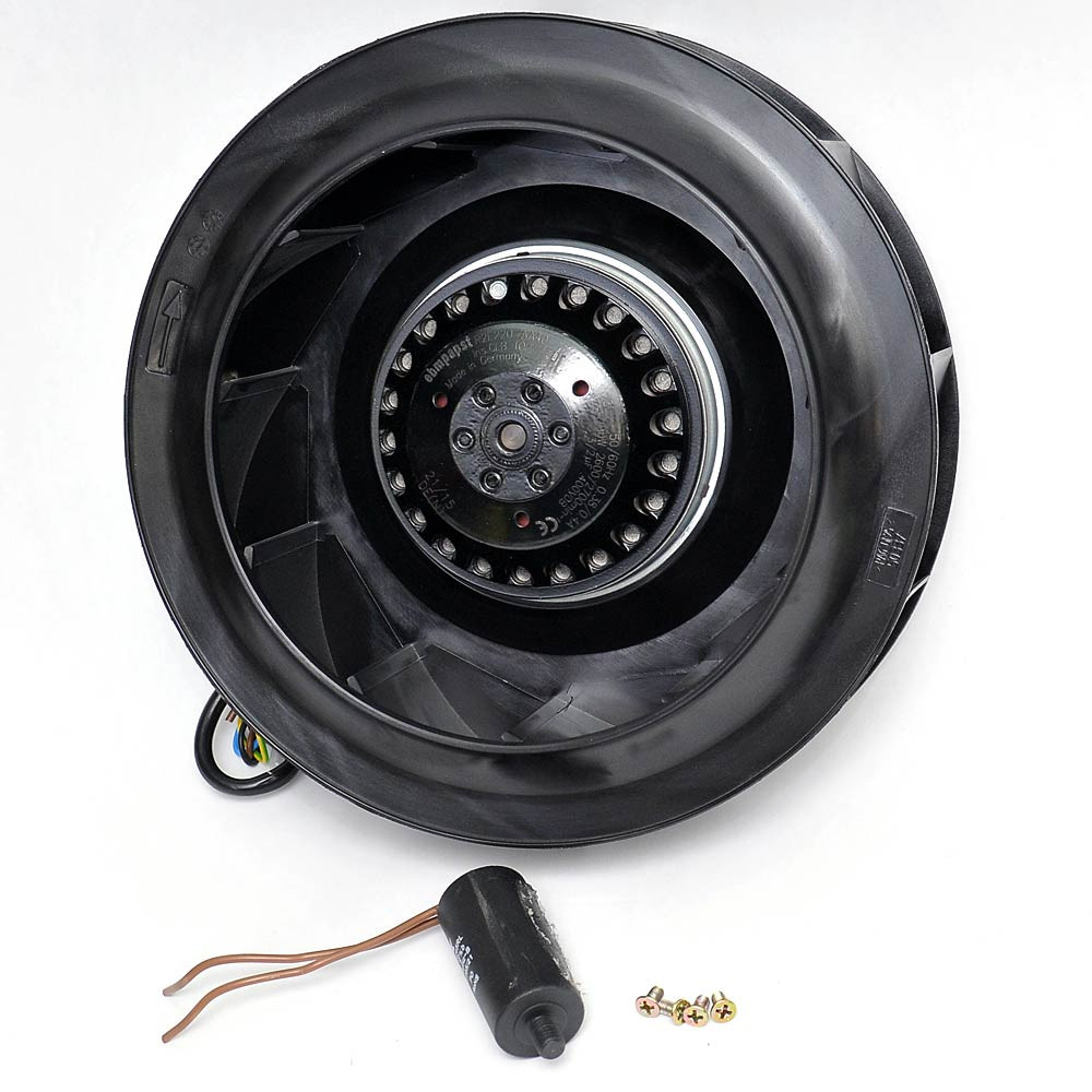 EBM RE220AA4005 220mm 8.5" 230V 525CFM Backward Curved Fan Motorized Impeller