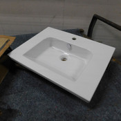 Scarabeo 5210 Etra White Ceramic Single-Hole Wall Mount Bathroom Sink