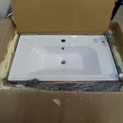 CeraStyle 031200-U White Ceramic Single-Hole Wall Mount Bathroom Sink