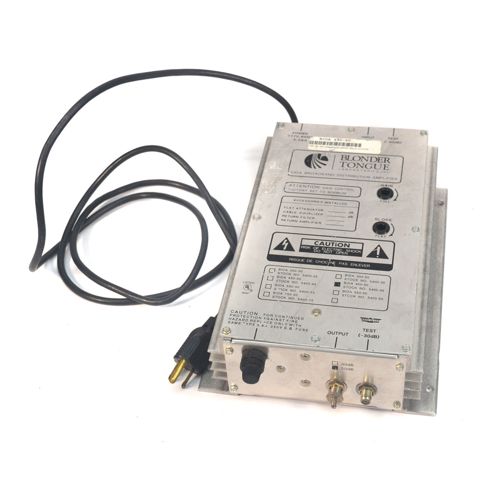 Blonder Tongue BIDA 450-50 stock No. 5400-45 Broadband Distribution  Amplifier