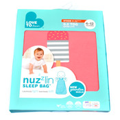 Love to Dream Nuzzlin Baby Sleep Bag Sack 4-12M Stage 3 Pink 0.2 TOG Extra Lite