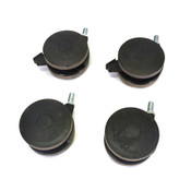 Unbranded Black Industrial Swivel Type 2-Locking Caster Wheels (4)