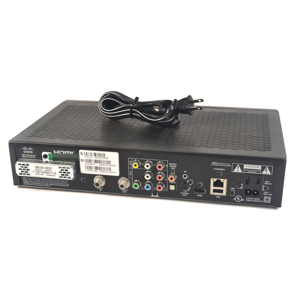 Cisco Explorer 4640HDC Scientific Atlanta Cable Box Black with Power Cable