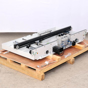 1.4m Open-Center 1" Edge Belt Conveyor with Servotronix Motor, Adjustable