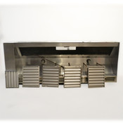 Stainless Steel Kitchen Restaurant Vent Hood w/ Baffles 132" x 48" x 24" 2L