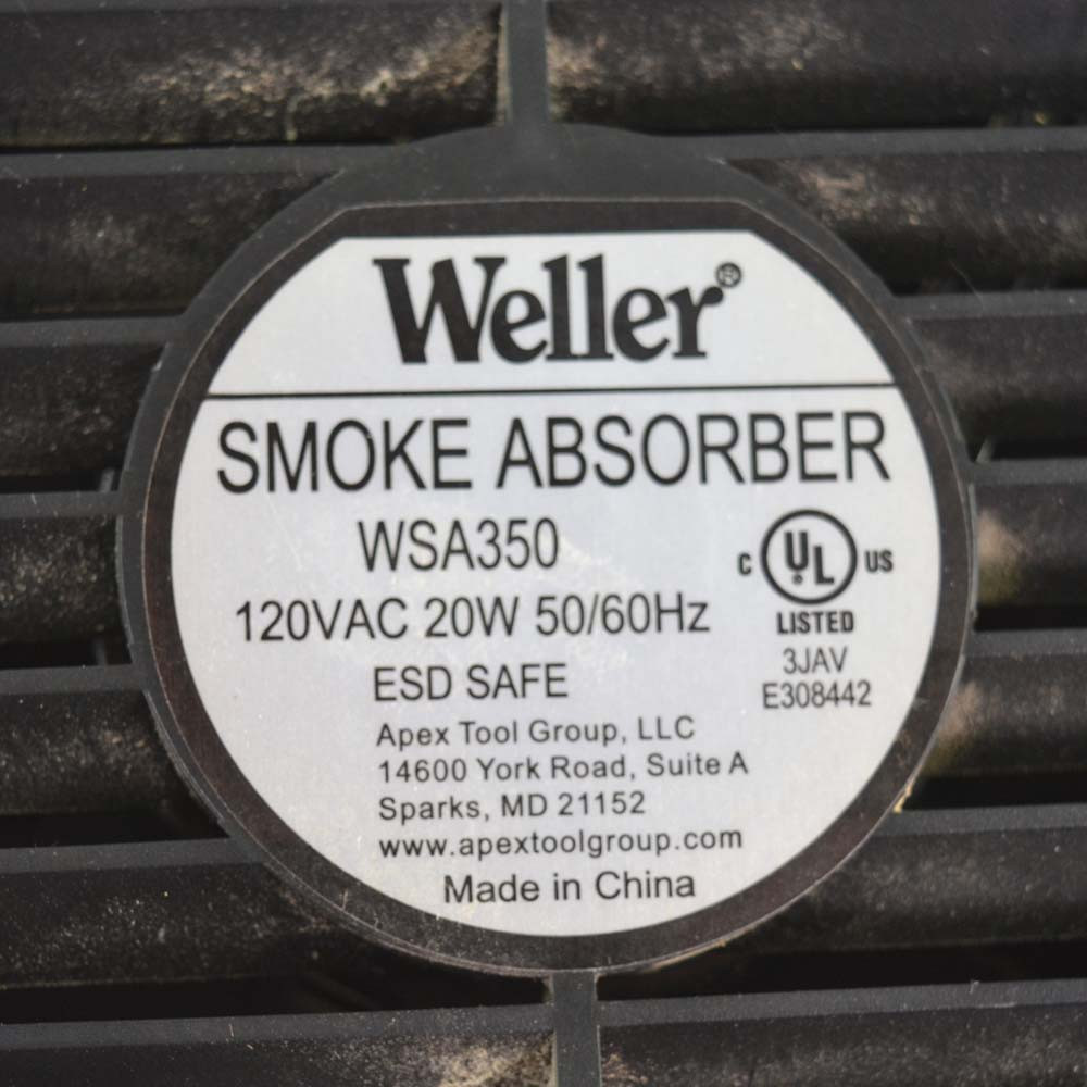 Weller WSA350 Benchtop Smoke Flux Fume Extractor Absorber Carbon Filter  120V 20W