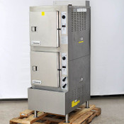 Cleveland 24CGA10.2 Dual Oven 10-Pan Floor Steamer Gemini Natural Gas 144kBTU