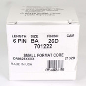 Unbranded 6 Pin BA 26D 701222 DR0526XXXX Small Format Core Keyway w/ (2) Keys