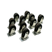 Jarvis Swivel-Base 3"W x 2"H Industrial Rolling Caster Wheels Black (11)