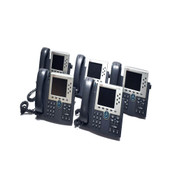 Cisco CP-7965G VoIP Business Phones 6-Lines w/ Handsets & Stands (5)
