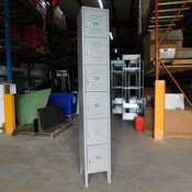 Global Industrial 6-Tier Box Locker 12" L  x 12" W x 78" H Grey