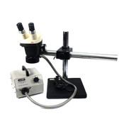 Leica SZ4 StereoZoom 4 Microscope w/ Boom Stand & Fiber Light