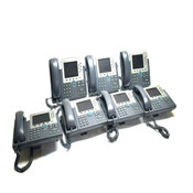 Cisco CP-7965G 6-Line VoIP Business Phones w/ Stands & Handsets (7)