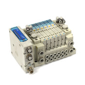 SMC SS5Y3-10SDAN-05BR-C6 Manifold w/ EX260-SEC1 Ether Cat Interface & 6 Valves B