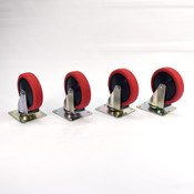 Faultless TJ-130 5" x 1-1/4" Creform Polyurethane Caster Wheels (4)