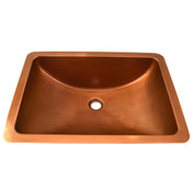 Signature Hardware VS-308-U Rectangular Undermount Copper Sink 18" x 13"