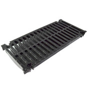 Zurn DIN E600 Cast Iron Metal Trench Grate 11-1/4" W x 24" L - Black