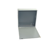 E-Box 16164SCP 16" x 16" x 4" NEMA 1 Steel Electrical Junction/Pull Box Gray