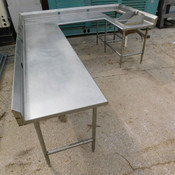 Stainless Steel Kitchen Prep Table w/ Hand Sink 10'9" x 8'6" x 5'3"