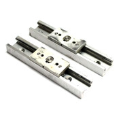 Aluminum 9.25"L x 2"W x 1"H Linear Guide Rails w/ 3.25"L Bearing Block (2)