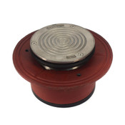MIFAB A1-4P-7 Cast Iron Floor Cleanout w/4" Heavy-Duty Round Stainless Steel Top