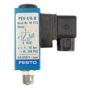 Festo PEV-1/4-B Best Nr. 10 773 Serie C4 Pressure Switch x=1-12 bar (14-176 psi)