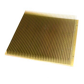 Large 13.5" x 11.75" x 1.75" Finned Aluminum Heatsink Gold Anodized 16 lbs Heavy