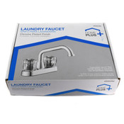 Home Plus 4935292 Two-Handle 4" Laundry Faucet - Classic Chrome 2.5 gpm