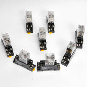 Automation Direct QM2N1-A120 5A Relays 120V Coils, on SQM08D Bases (8)