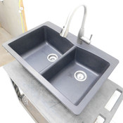 Blanco Pegasus 33" Dual Basin Drop-In Undermount Sink w/ Spray Faucet