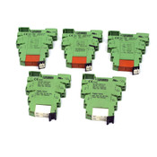 Phoenix Contact Relay Socket Bases w/Relays DIN Rail Mounted 24/120V (5)