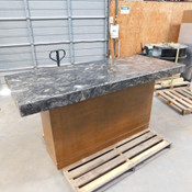 Granite Top Free Standing Bar Height Table 7-Foot Long x 36-Inch Wide