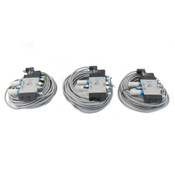 Festo CPE18-M1H-5L-1/4 Pneumatic Solenoid Valves 24VDC w/ Power Cords (3)