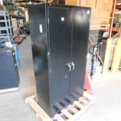 Hon Steel Storage Cabinet 2-Door 4-Shelf Black 36" W x 18" D x 71.5" H