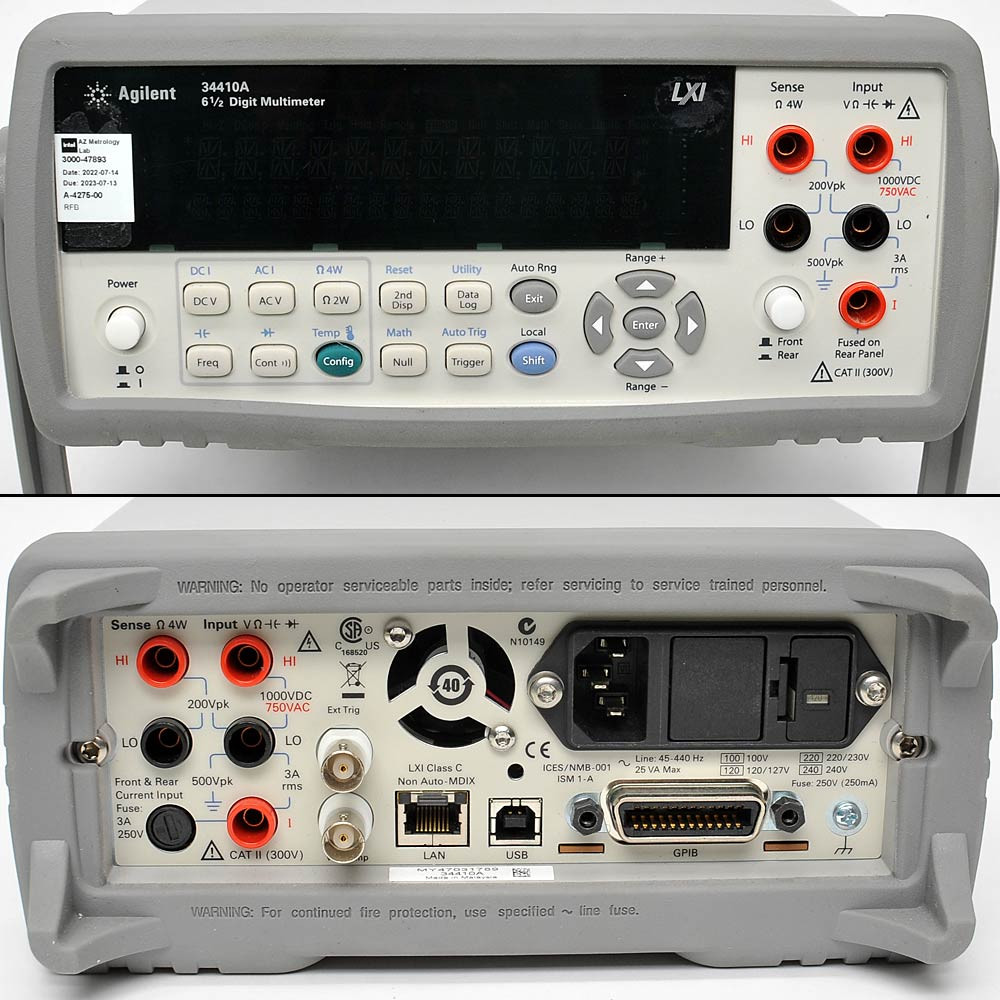 Agilent 34410A 6-1/2 Digit Performance Digital Multimeter with Keylogger  Bright