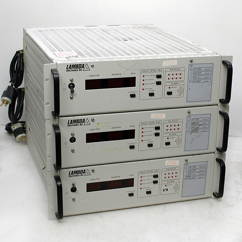 (3) Lambda Rackmount Quad DC Power Supply 12V 30A LRS-55-12 LND-Y-152  (PARTS)
