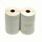 6 NEW Rolls 99319P 1.1875" x 3.3125", 1" Core Thermal Transfer Perforated Labels