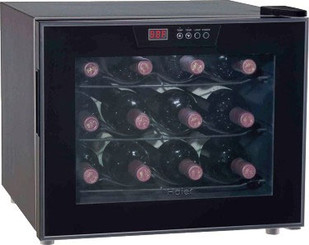 Haier 12-Bottle Capacity Thermoelectric Onyx Wine Cellar - HVUE12ABB