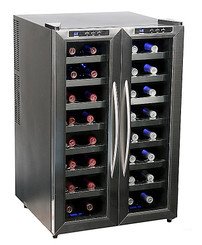 Whynter WC-321DD | Whynter 32 Bottle Dual Temperature Zone Wine Cooler