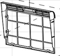 Rear panel assembly for ARC-10WB - Filter Frame