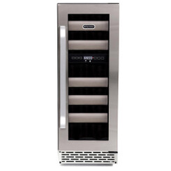BWR-171DS | BWR-171DS Whynter Elite 17 Bottle Seamless Stainless Steel Door Dual Zone Built-in Wine Refrigerator