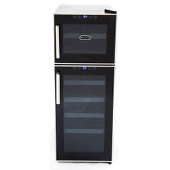 Whynter 21 Bottle Dual Temperature Zone Touch Control Freestanding Wine Cooler
