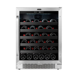 BWR-408SB | Whynter BWR-408SB 24 inch Built-In 46 Bottle Undercounter Stainless Steel Wine Refrigerator with Reversible Door, Digital Control, Lock, and Carbon Filter
