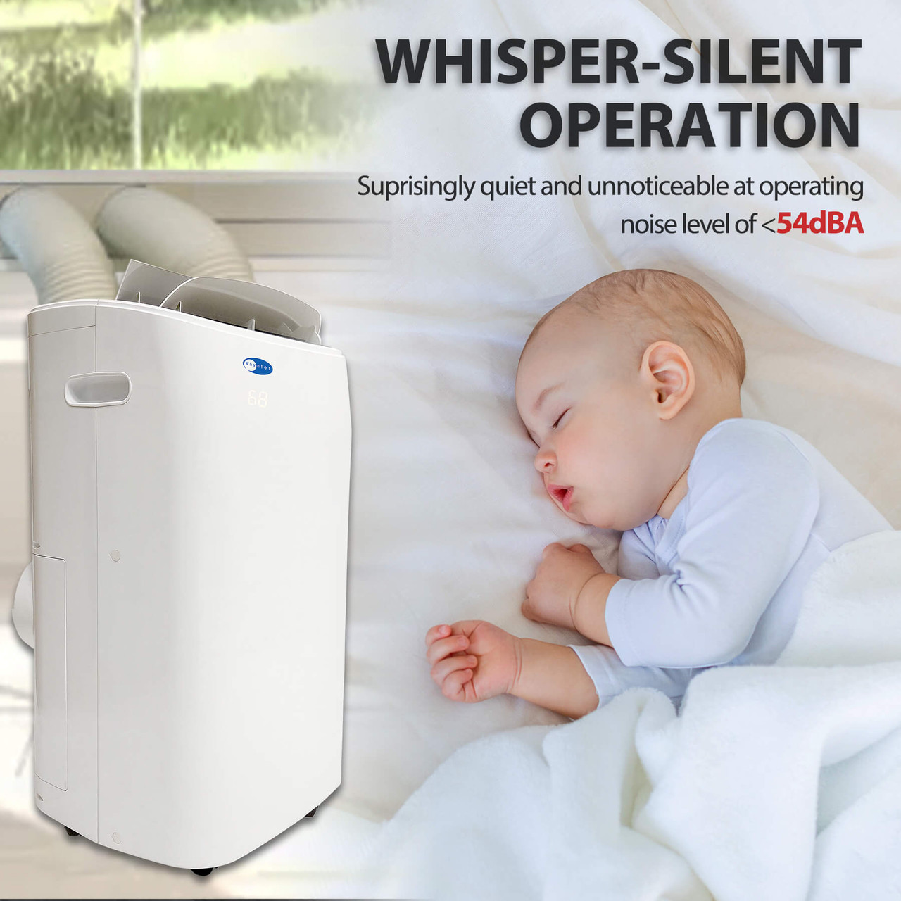 ARC147WF Whynter ARC147WF 14,000 BTU (10,000 BTU SACC) Dual Hose