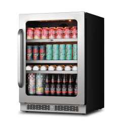 BSR-140SB | Whynter BSR-140SB 24" Built-In 166 Can Seamless Stainless Steel Beverage Refrigerator