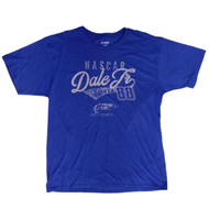 Nascar Jr Nation Mens Blue Dale Earnhardt Jr. #88 Tee Shirt Faded T-Shirt