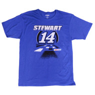 Nascar Racing Mens Blue Tony Stewart #14 Tee Shirt Graphic T-Shirt